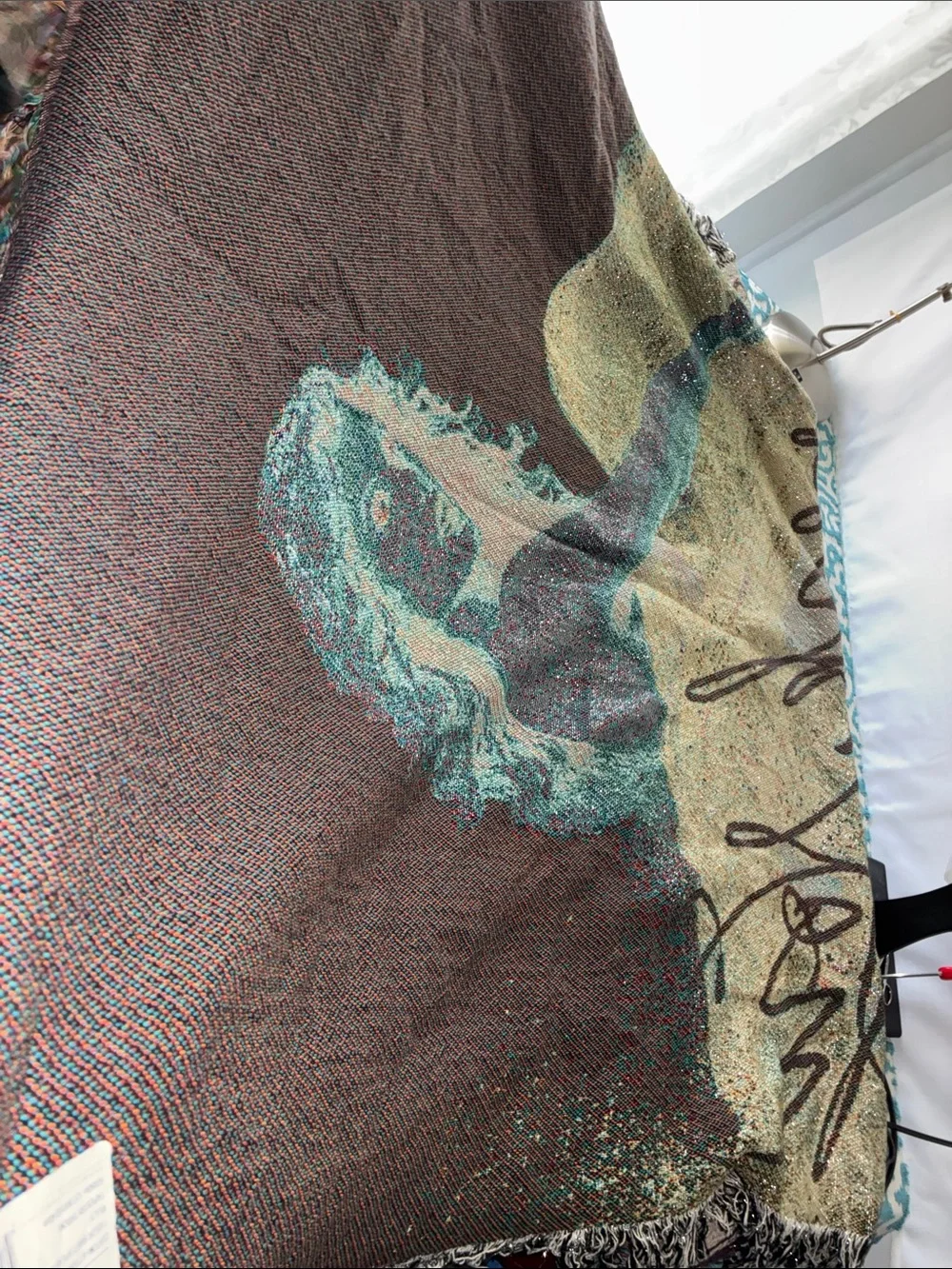 Woven Taylor Swift Themed “Speak Now” Throw Blanket in Purple and Cream 50”x60”